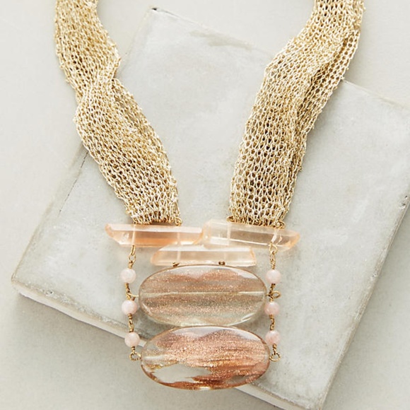 Anthropologie Jewelry - Mesh Stone Necklace Anthropologie - NWOT